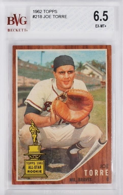 1962 TOPPS JOE TORRE RC 218 BVG 36398a