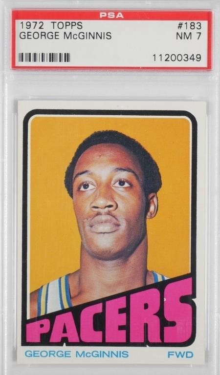 1972 TOPPS GEORGE MCGINNIS RC #183 PSA