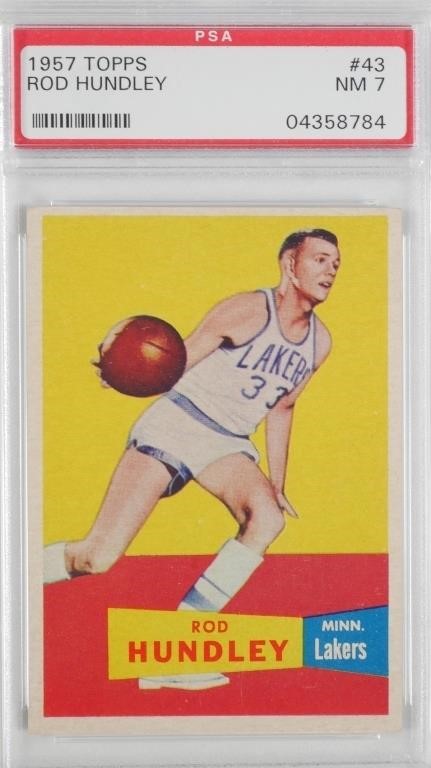 1957 TOPPS ROD HUNDLEY #43 PSA 71957-58