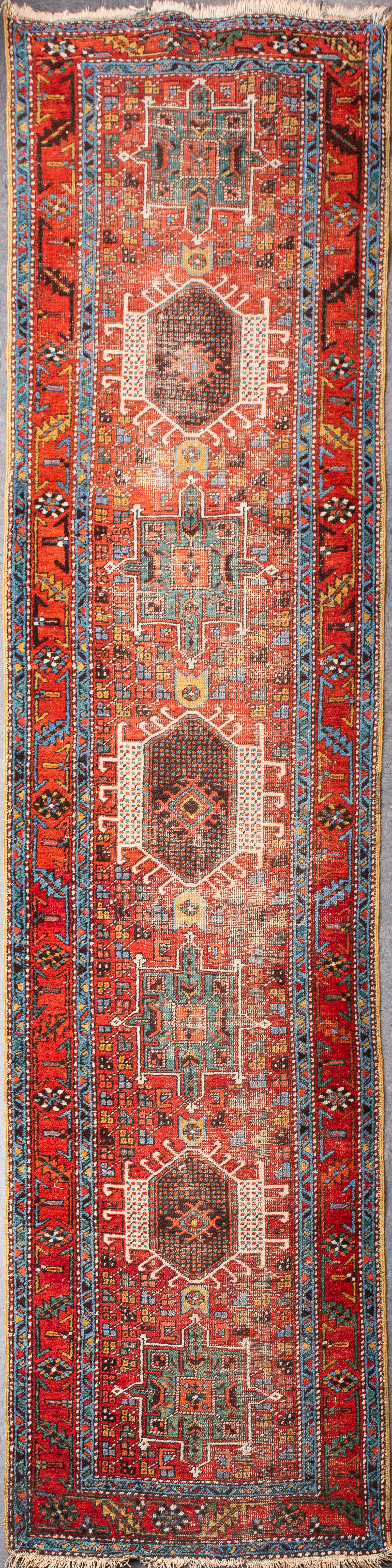 KAZAK CAUCASIAN RUNNER RUG Kazak