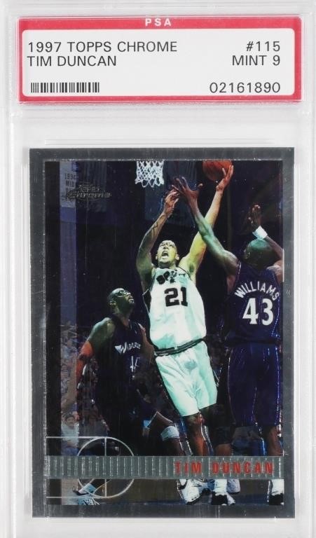 1997 TOPPS CHROME TIM DUNCAN RC