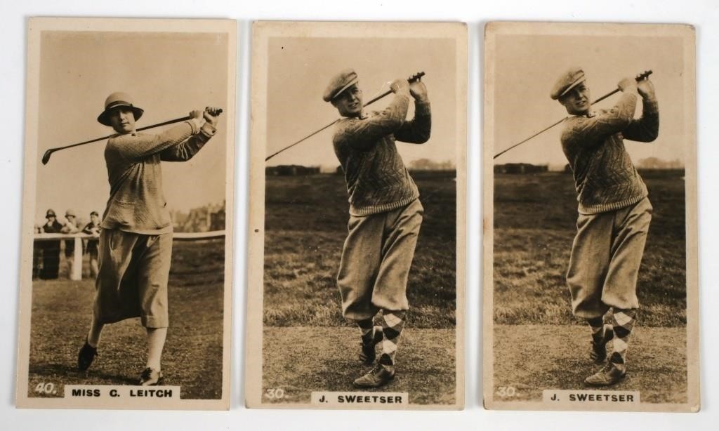 (3) 1926 LAMBERT & BUTLER GOLF CARDS1926