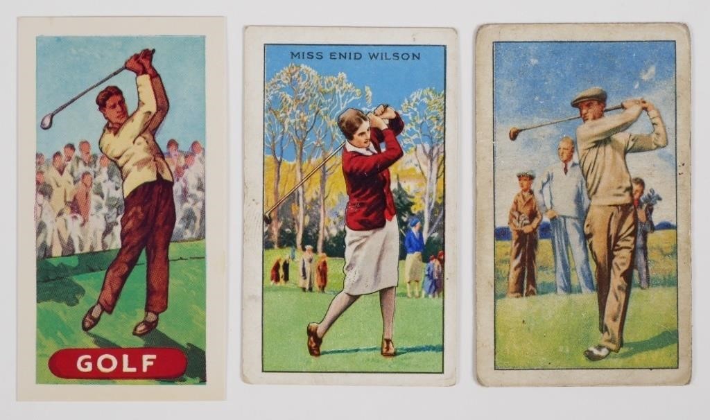 (3) VINTAGE GOLF CIGARETTE CARDSLamberts