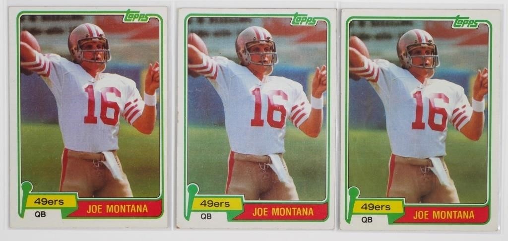  3 1981 TOPPS JOE MONTANA 216 3639d8