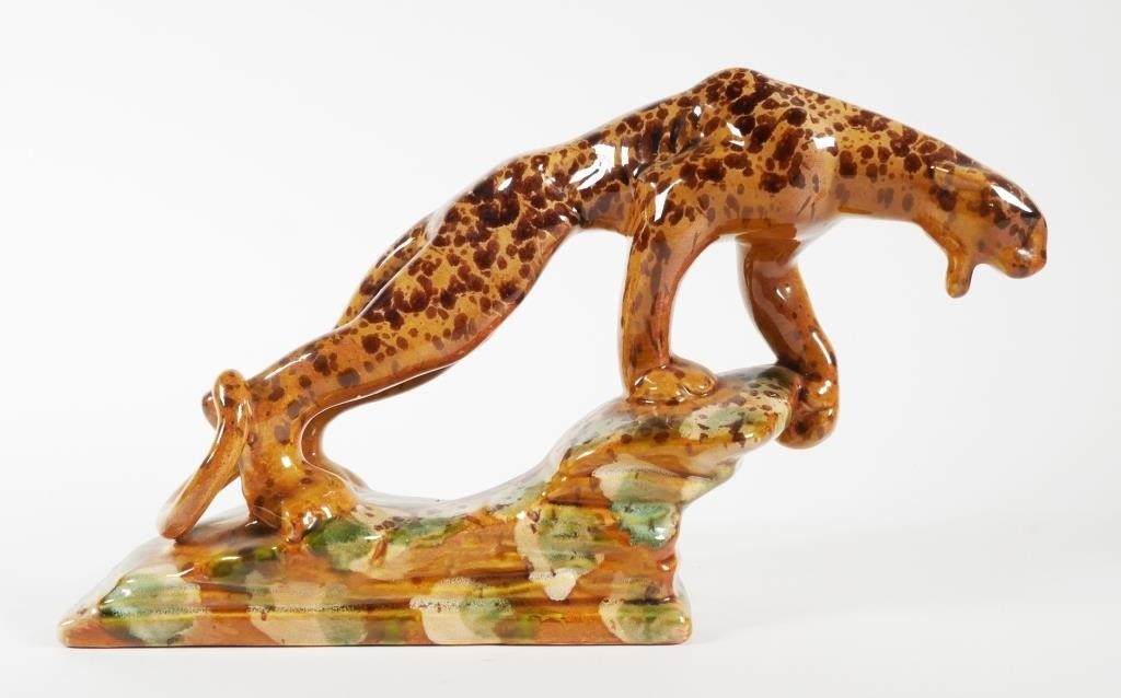 ROYAL HAEGER LEOPARD TIGER FIGUREMolded