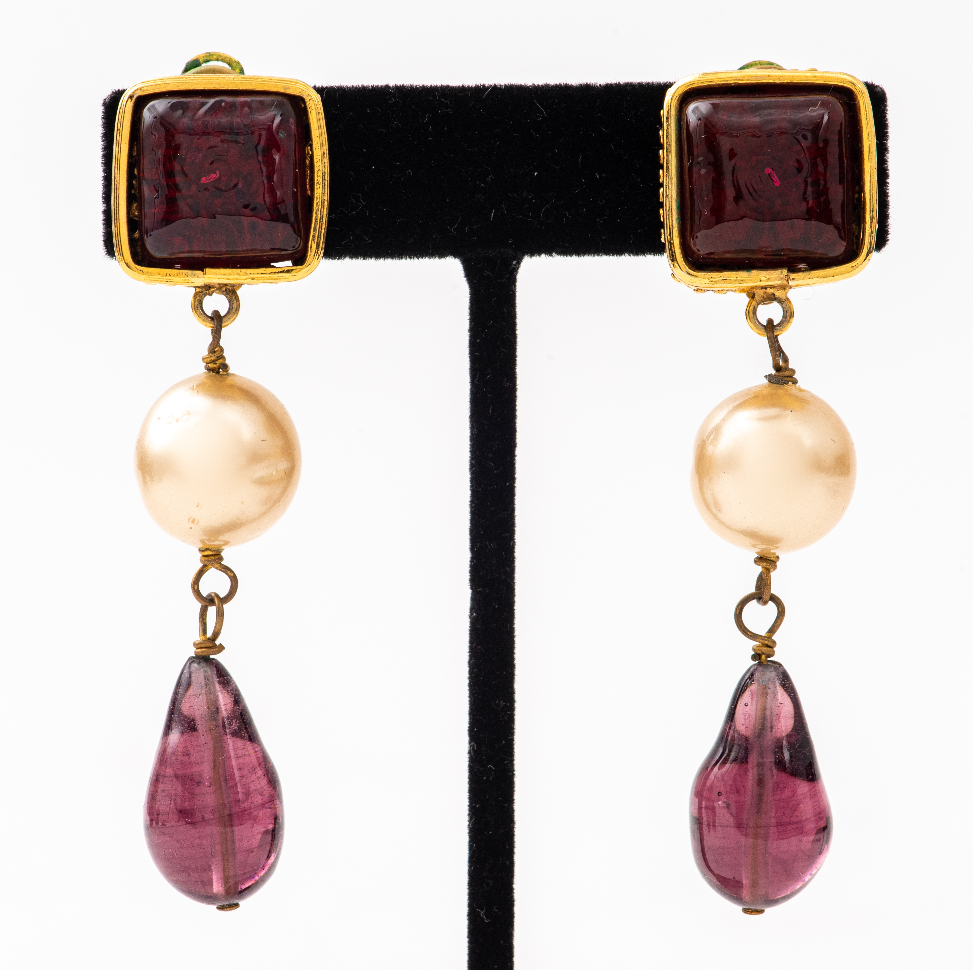 CHANEL RUNWAY EARRINGS, PAIR Chanel