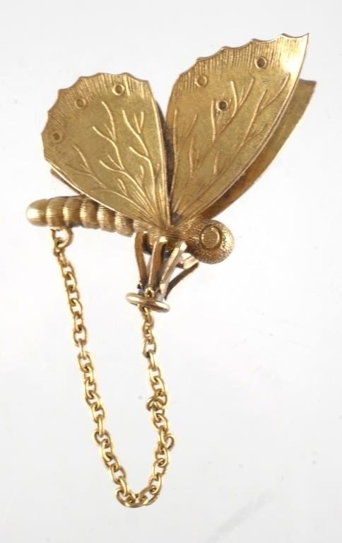 14K GOLD FIGURAL POSY HOLDER PENDANTEarly