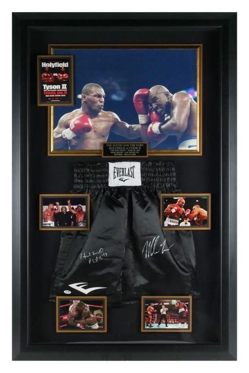 TYSON VS. HOLYFIELD SIGNED TRUNKS