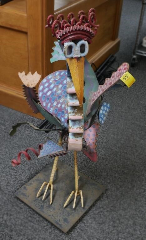 JOHN OLSEN FANTASY FOWL STEEL SCULPTURE