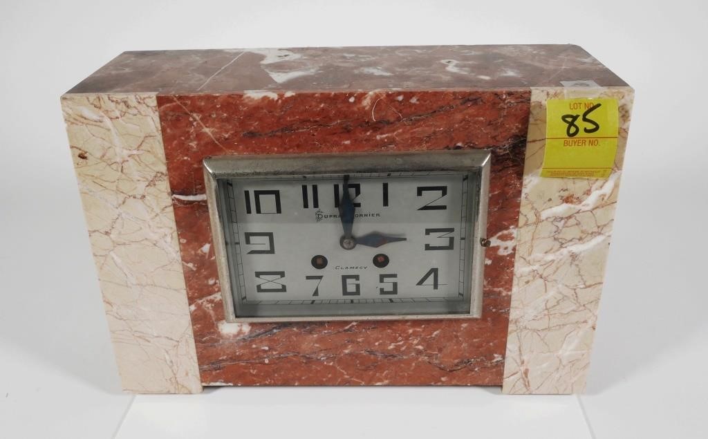 ART DECO MARBLE MANTEL CLOCK 36623b