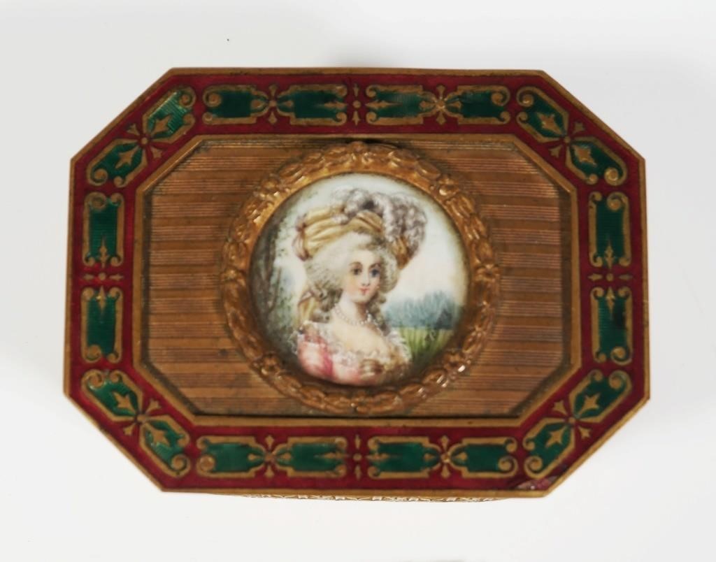 MINIATURE FRENCH HANDPAINTED BOX 3662b1