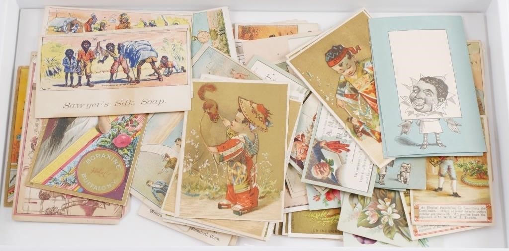 TRAY VICTORIAN TRADE CARDS GREAT 3662c0