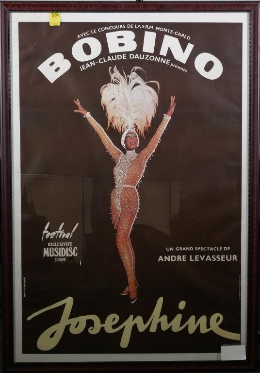 VINTAGE BOBINO JOSEPHINE BAKER POSTER