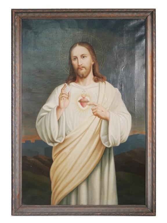 PORTRAIT OF JESUS WITH SACRED HEART,