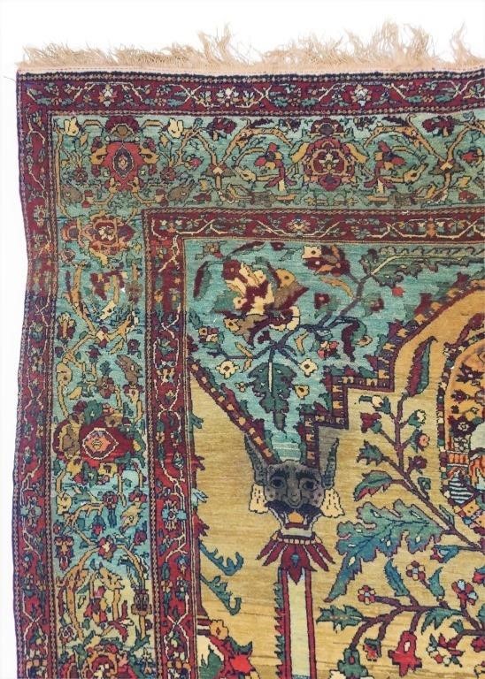OLD WOOL PERSIAN TREE OF LIFE PICTORIAL