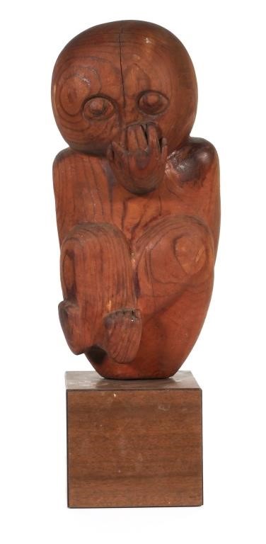 CARVED WOODEN BABY STATUEUnusual