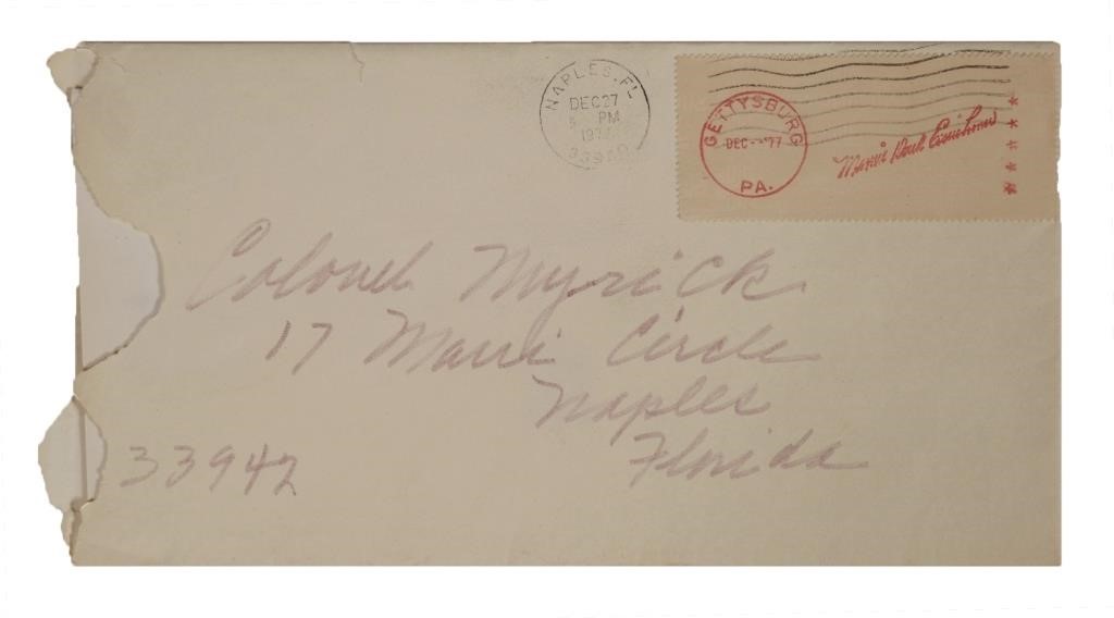 MAMIE DOUD EISENHOWER, SIGNED LETTERHand