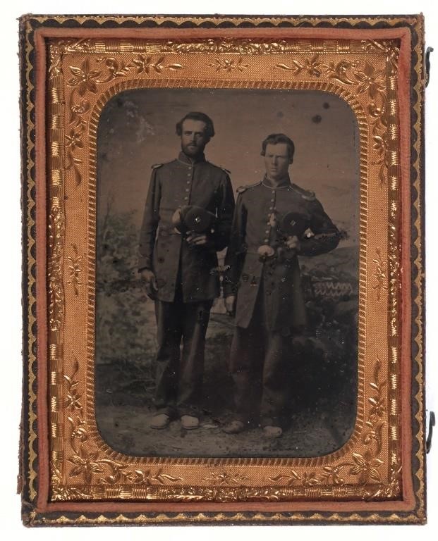 TINTYPE OF 2 SOLDIERS, POSSIBLY