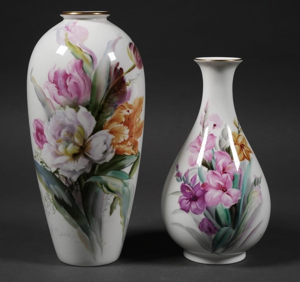 HAND PAINTED NORITAKE VASES NIPPON 366437