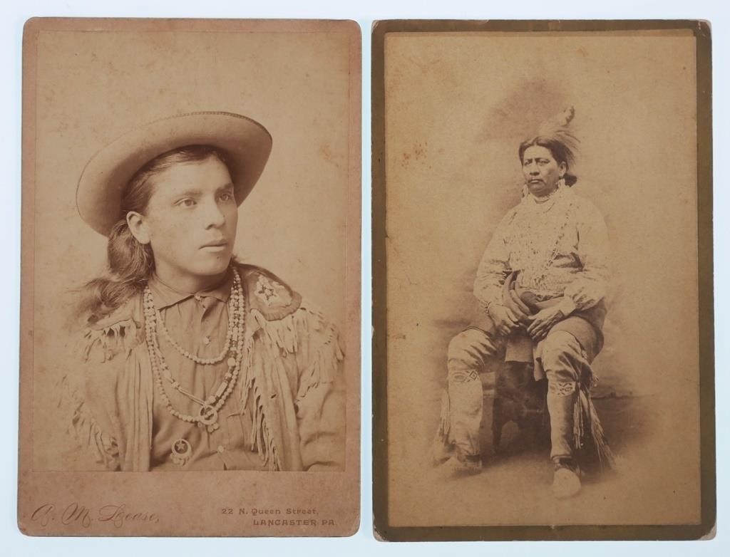 (2) CABINET CARDS, NATIVE AMERICAN,