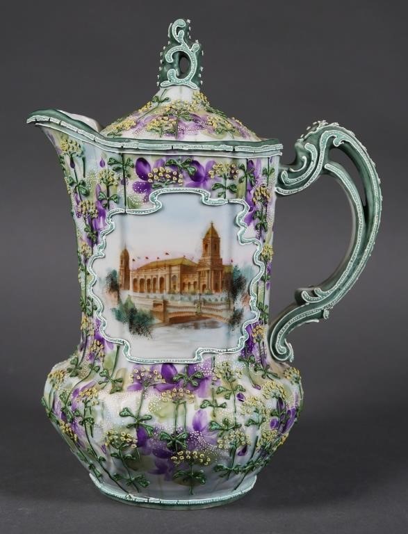CONTINENTAL MORIAGE PITCHER, PAINTED