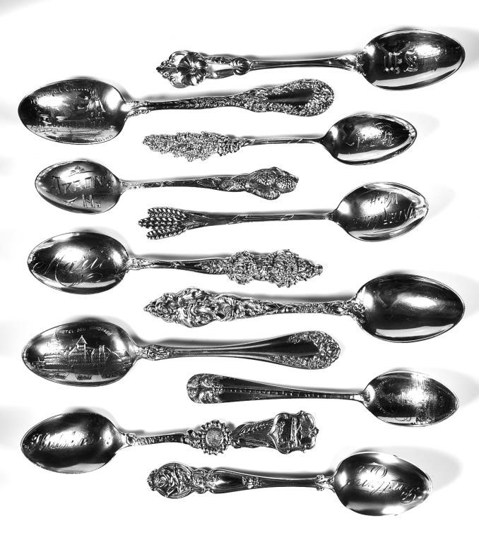 11 STERLING SILVER ANTIQUE SOUVENIR