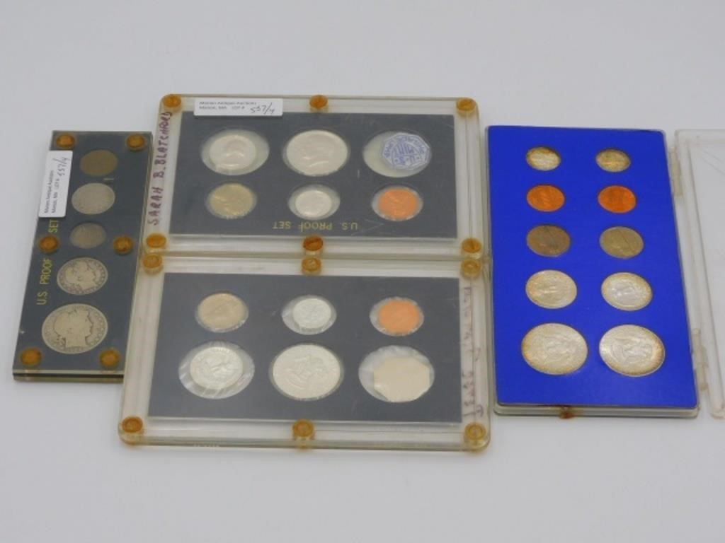 4 US PROOF, MINT, AND TYPE SETS,