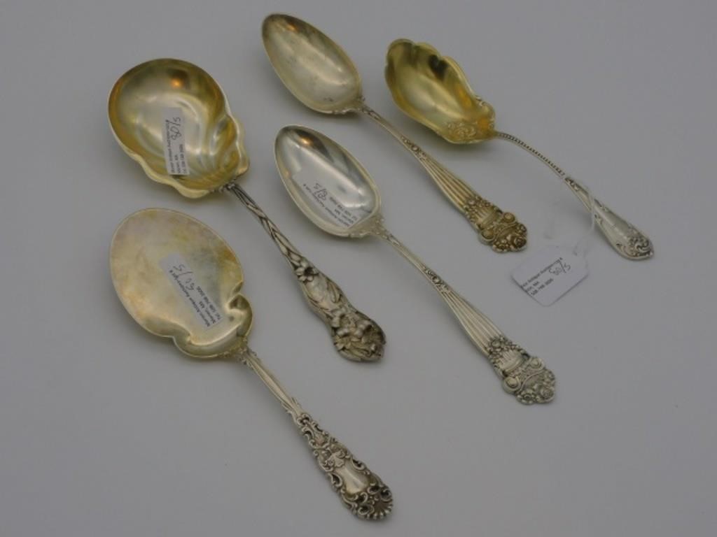  5 STERLING SILVER SERVING PIECES  366561