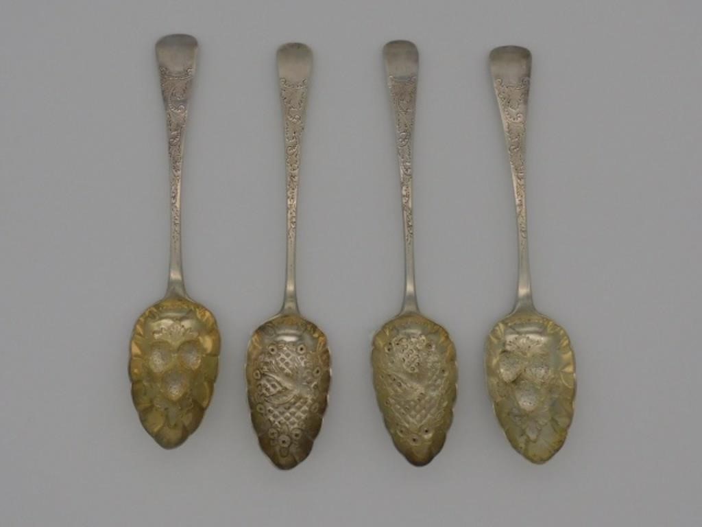 (2) PAIRS GEORGIAN ENGLISH SILVER