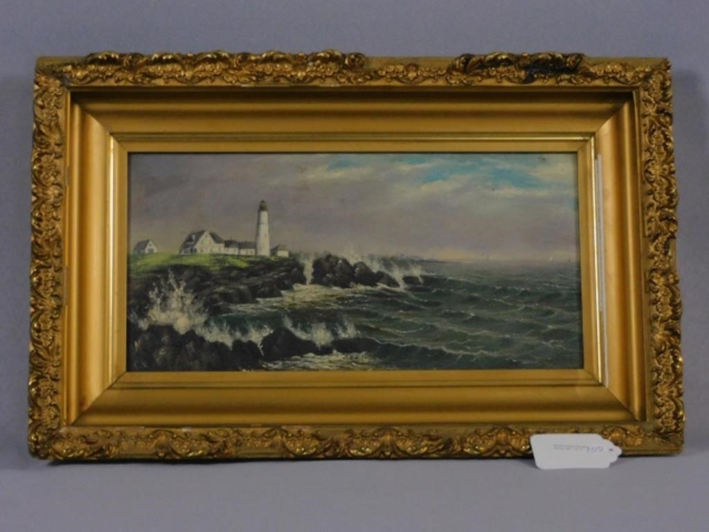 PORTLAND LIGHTHOUSE OIL PAINTING 366589