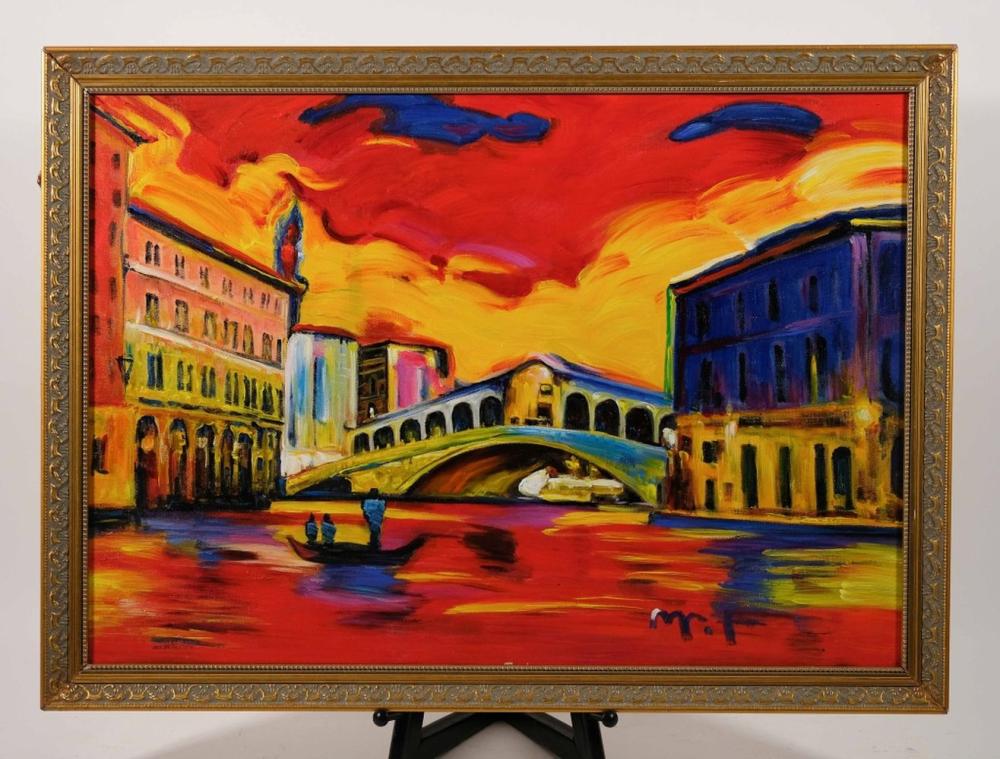 ATTR PETER MAX VENICE SERIES ACRYLIC 3665b2