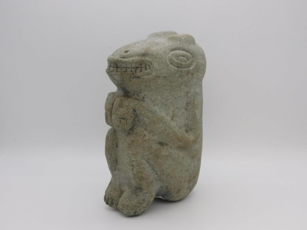 TAINO SIMPLE DOG SCULPTURE TWO 3665ed