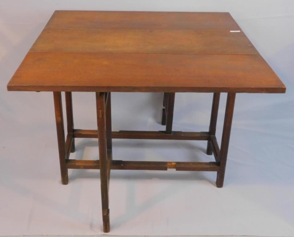 ARTS AND CRAFTS WALNUT DROP LEAF TABLE,