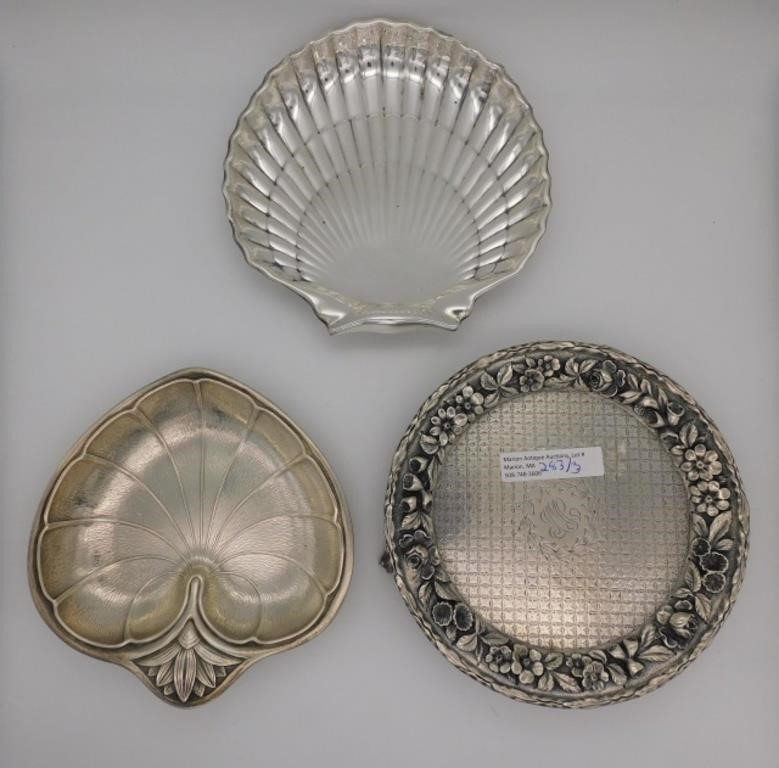  3 STERLING SILVER TRAYS TO INCLUDE  366668