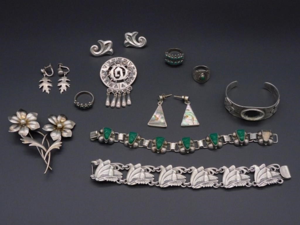 (11) PIECES OF MEXICAN AND OTHER STERLING