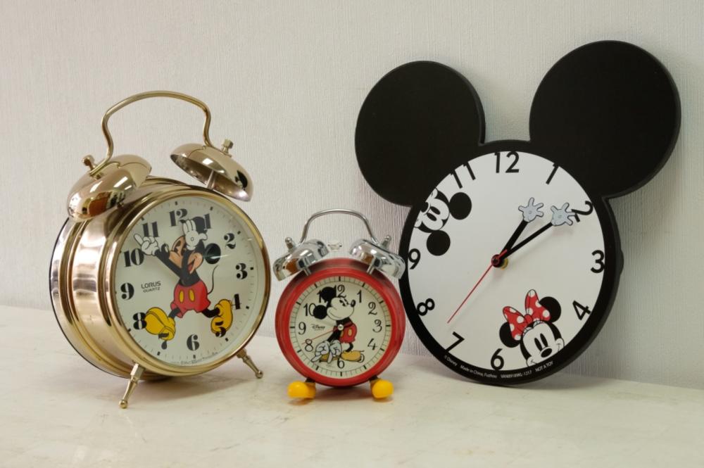 GROUP, 3 DISNEY MICKEY MOUSE CLOCKSGroup