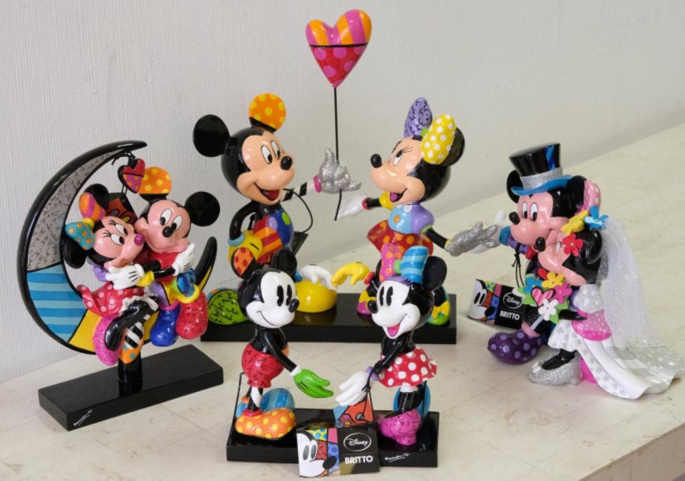 4 LARGE BRITTO FIGURES OF MICKEY