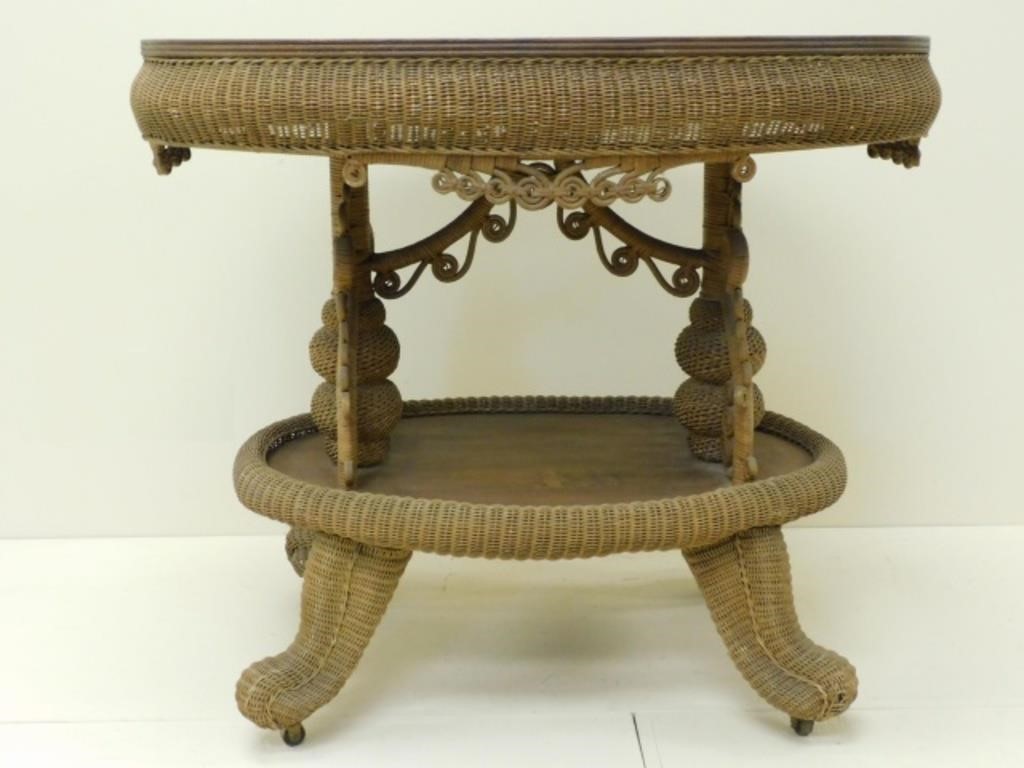 UNUSUAL VICTORIAN WICKER PARLOR 3666ed