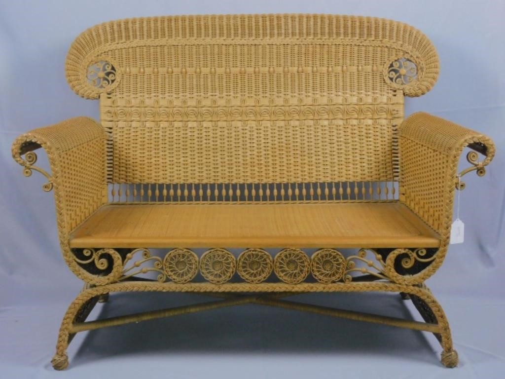 VICTORIAN WICKER SETTEE OR TETE A TETE  366721