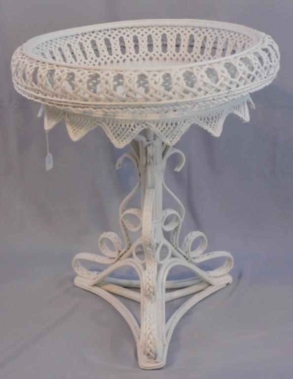 VICTORIAN WICKER PLANTER, CA. 1875.