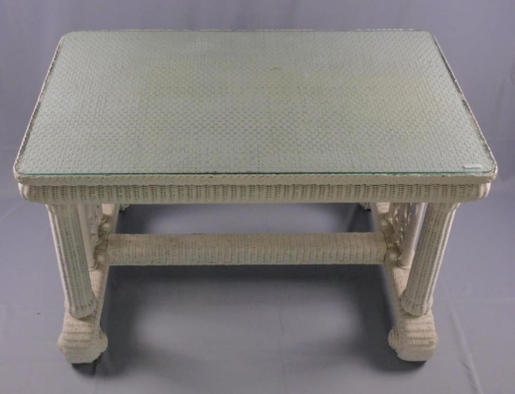VICTORIAN WICKER LIBRARY TABLE  366751