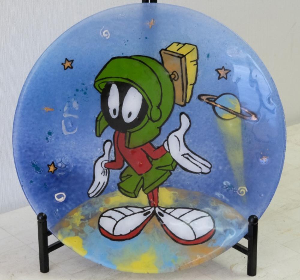 MARVIN THE MARTIAN FUSED GLASS 36676b