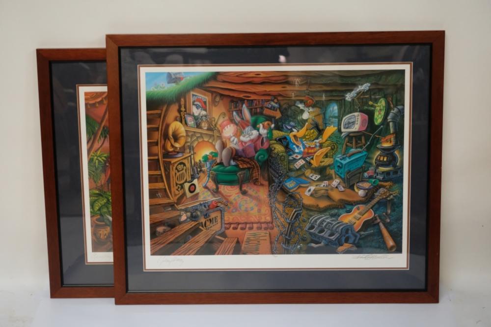 2 LOONEY TUNES CHARACTERS L.E. LITHOGRAPHS