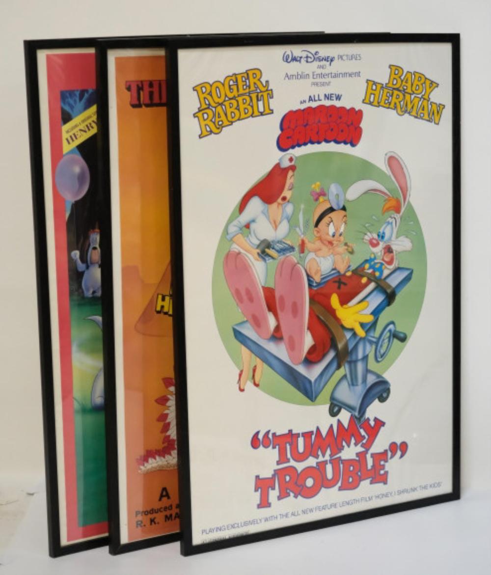 3 FRAMED ORIGINAL SINGLE SHEET MOVIE