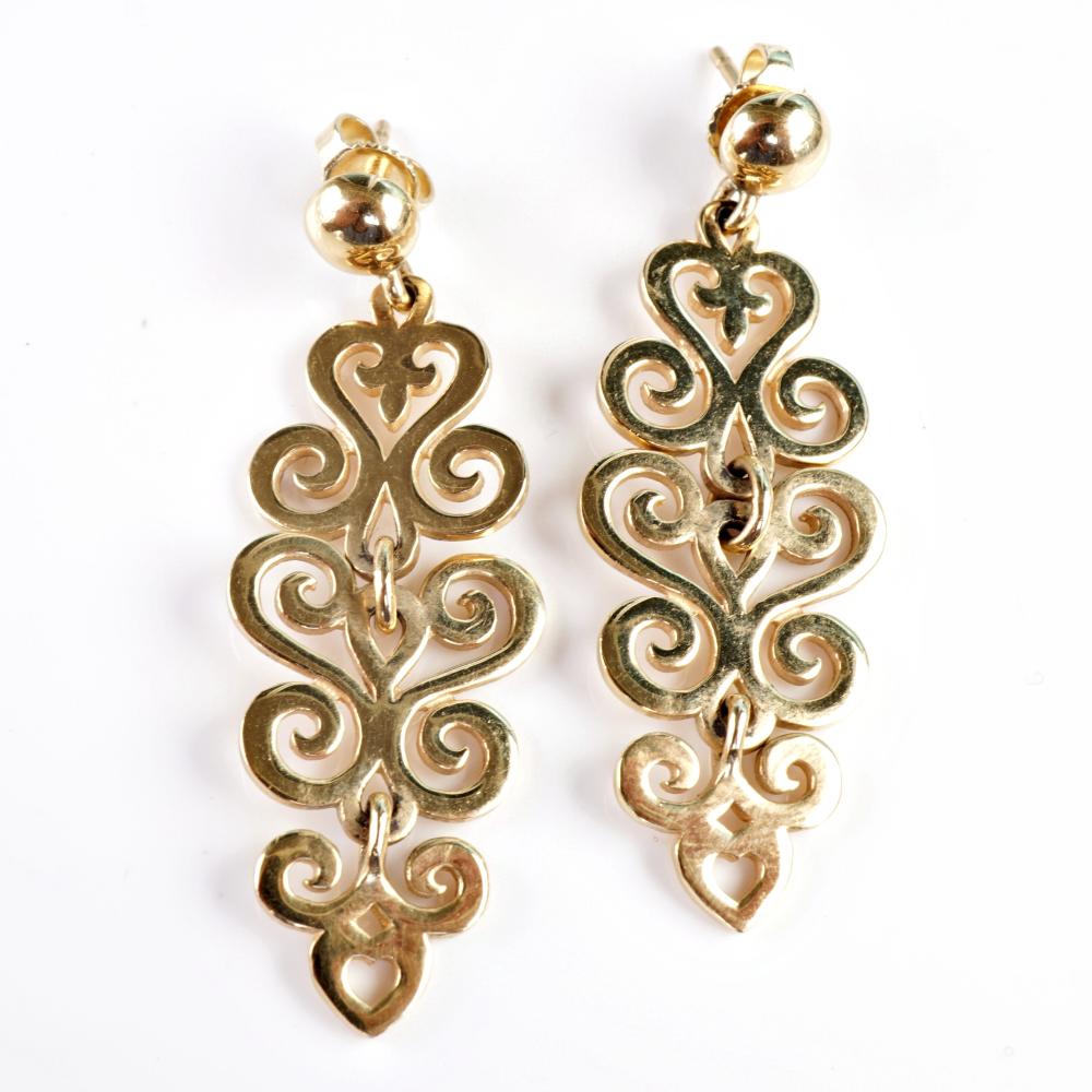 JAMES AVERY 14K YG EARRINGSPair 36682b