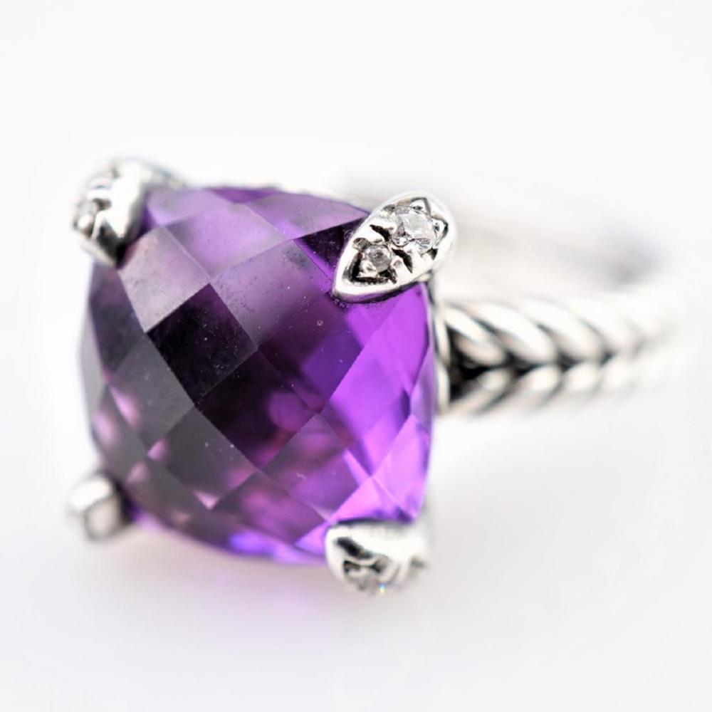 DAVID YURMAN AMETHYST RING IN 925