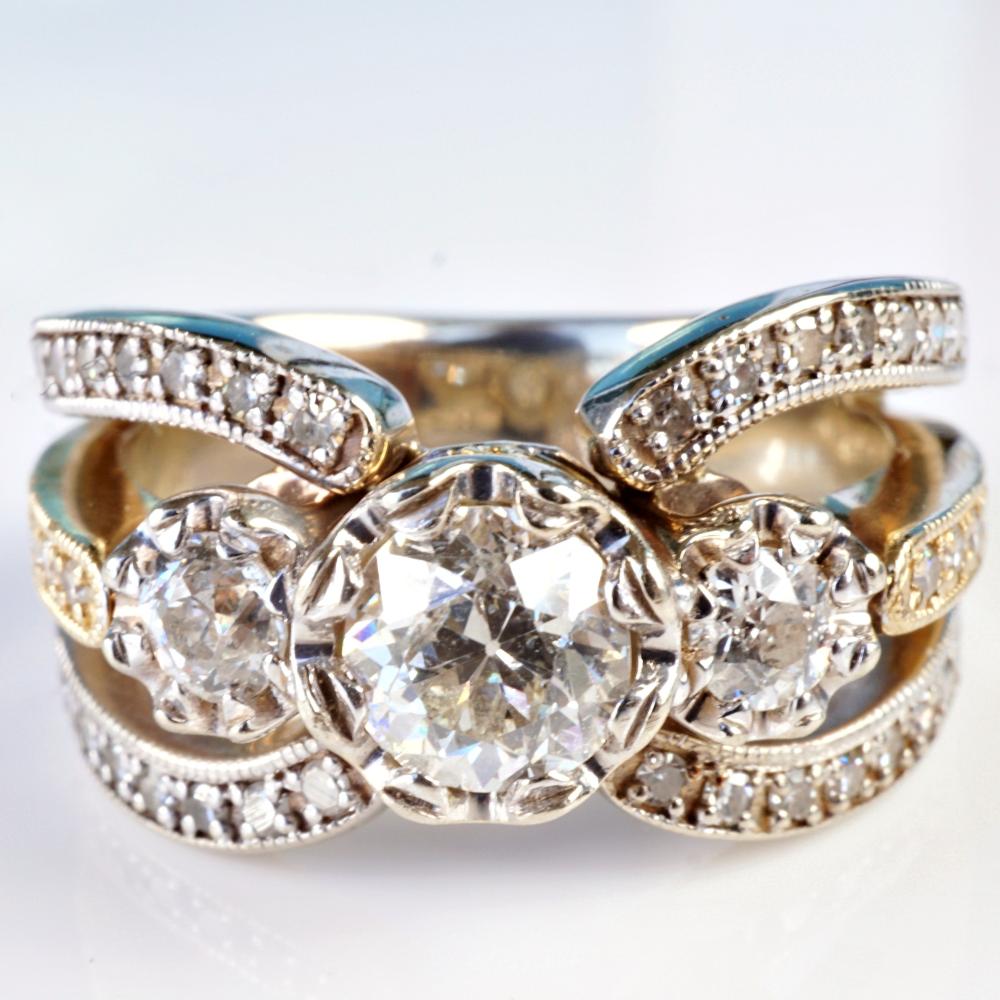 14K WG YG DIAMOND RING SZ 714k 366884