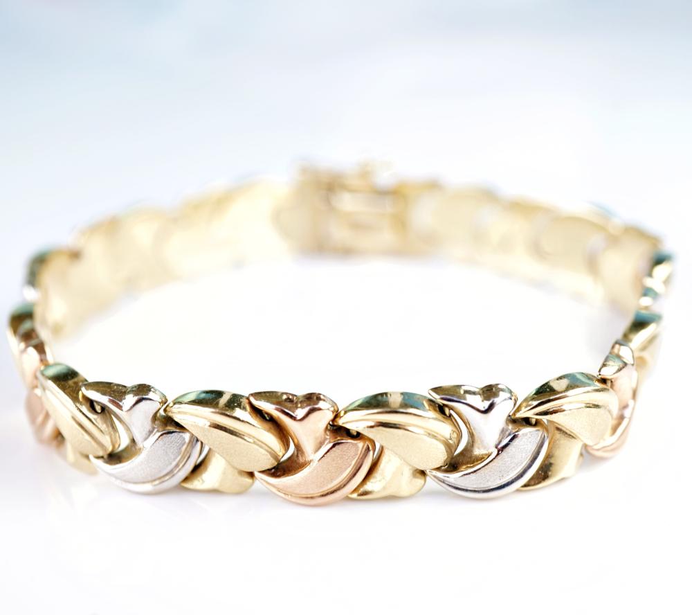 14K GOLD BRACELET14k Yellow white