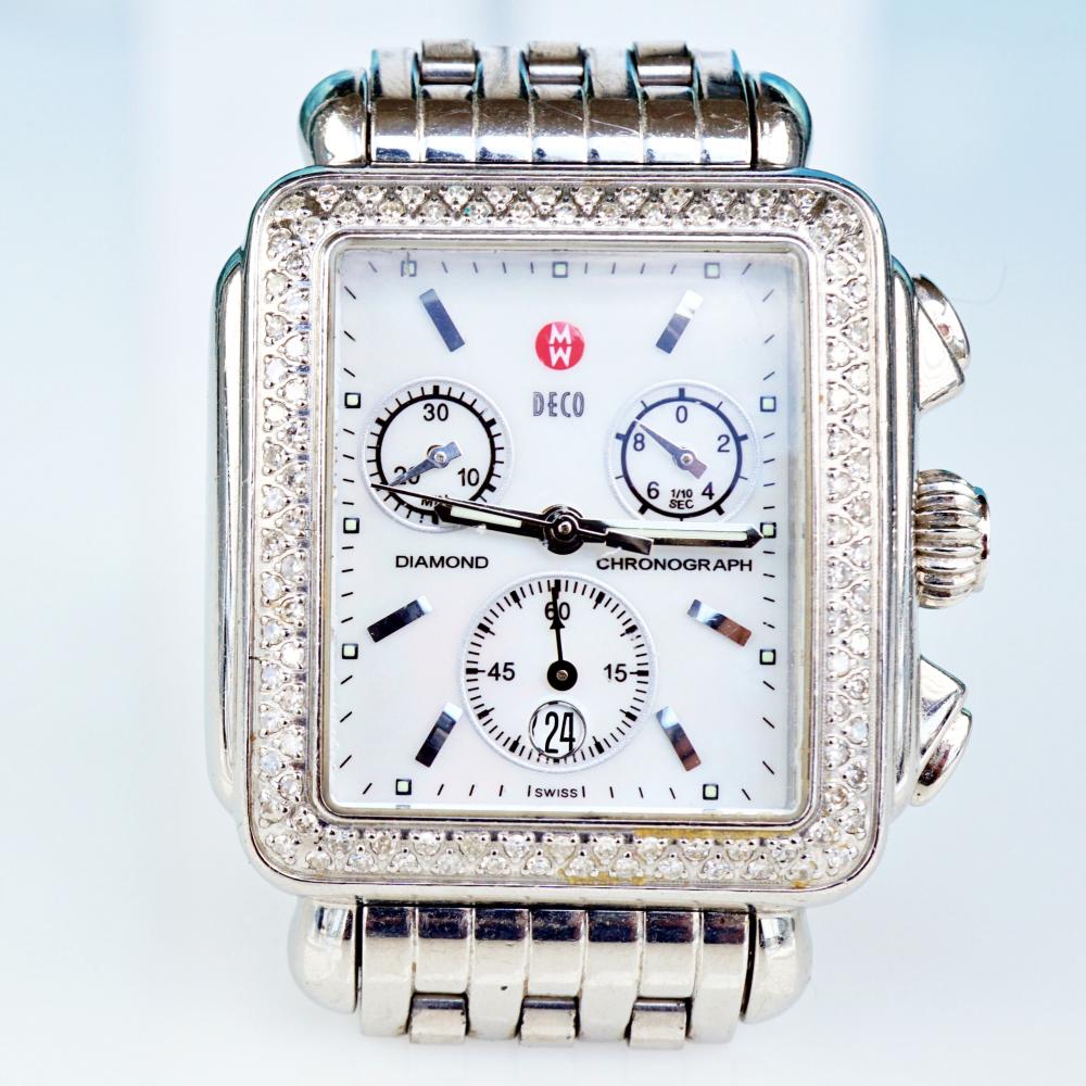 MICHELE DECO WATCH W/ DIAMONDSMichele