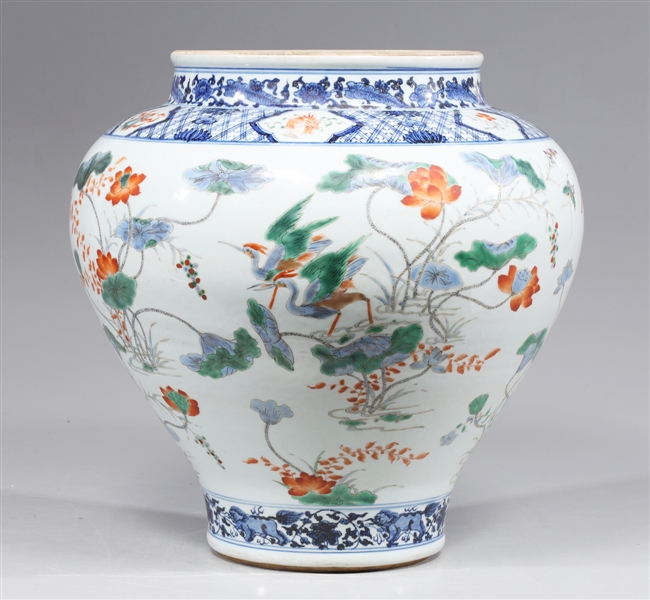 Chinese ceramic plum form vase